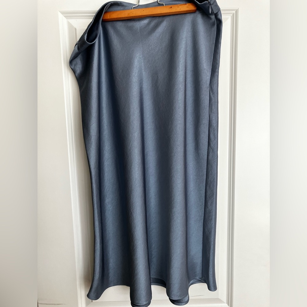 Sézane’s Blue Sandy Slip Skirt Wedgewood Blue, Size 12